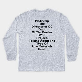 Border Wall T-Shirt Donald Trump 2020,,Mens Political T-Shirt Kids Long Sleeve T-Shirt